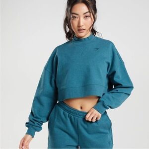 Gymshark Rest Day Cropped Crewneck Sweatshirt Size Large